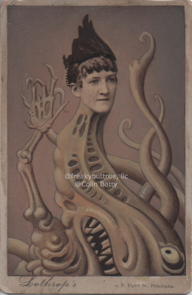 Original Cabinet Card - CC130 Alien Organism Woman