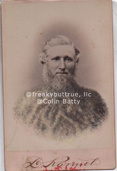 Original Cabinet Card - CC192 Man with Crazy Beard