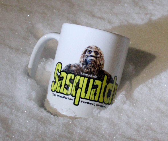 The Peculiariums original Sasquatch Bigfoot mug