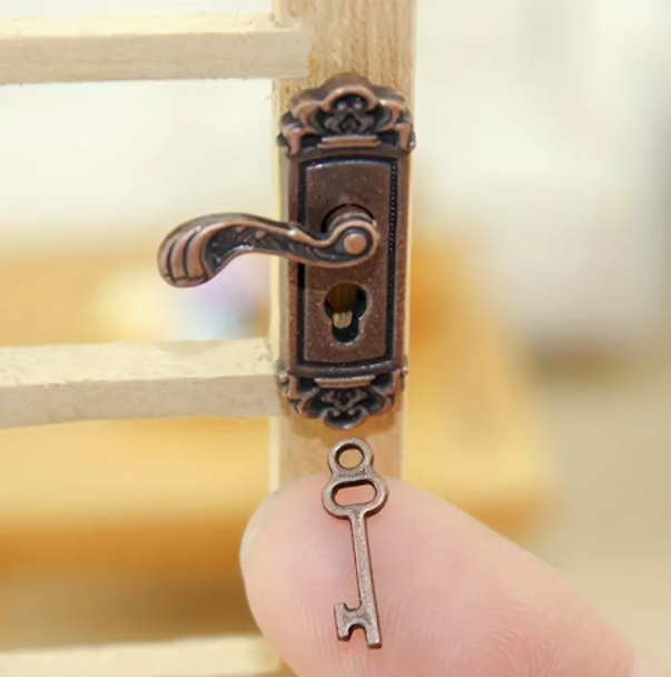 Miniature Door Lock and Key (Drawer 17)
