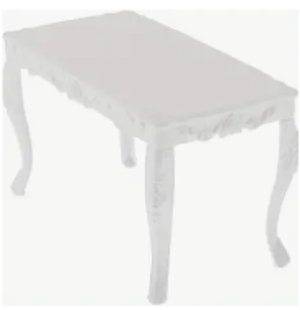 Miniature Formal Dining Table White 1:6 Scale