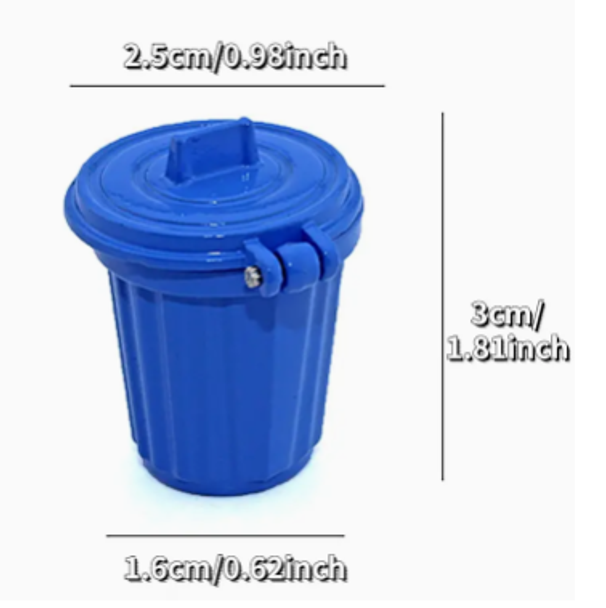 Miniature Garbage Trash Can Round 1:24 scale