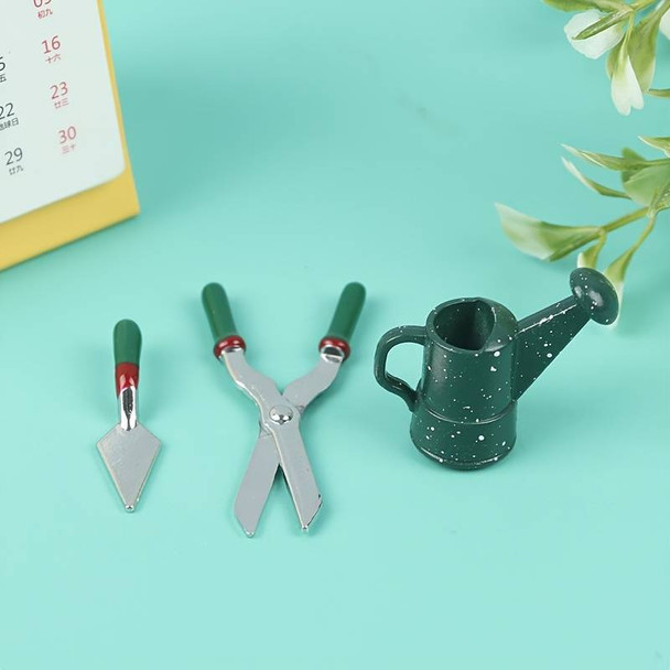 Miniature Hand Gardening tools - Watering Can, spade, shears