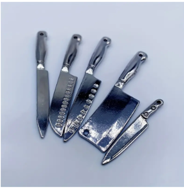 Miniature Silver Kitchen Knives