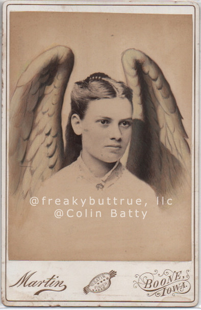 Original Cabinet Card - CC017 Winged Girl #2