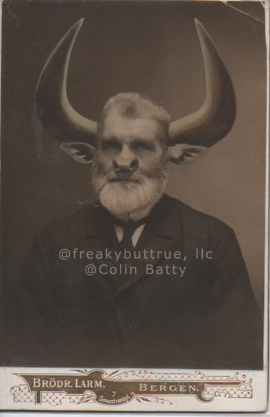 Original Cabinet Card - CC032 Bull Man