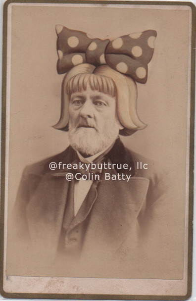 Original Cabinet Card - CC065 Man with Bow