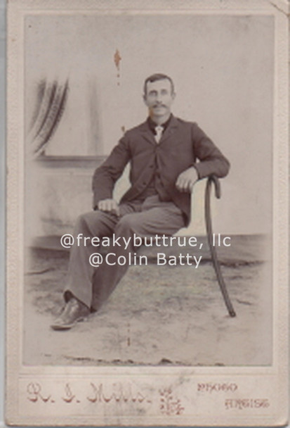 Original Cabinet Card - CC126 Man Levitating on Cane