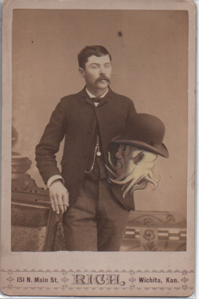 Original vintage cabinet cards modified by Colin Batty.