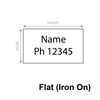 Iron on flat label