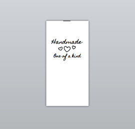 Handmade one of a kind (three white hearts) Clothing Labels by Ted + Toot Labels