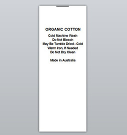 Organic Cotton Warm iron Clothing Labels by Ted + Toot labels