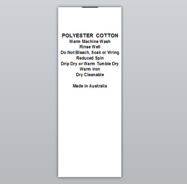 Polyester / Cotton Warm wash Warm iron Clothing Labels by Ted + Toot labels