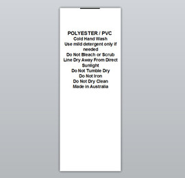 Polyester / PVC Clothing Labels by Ted + Toot labels Label layout