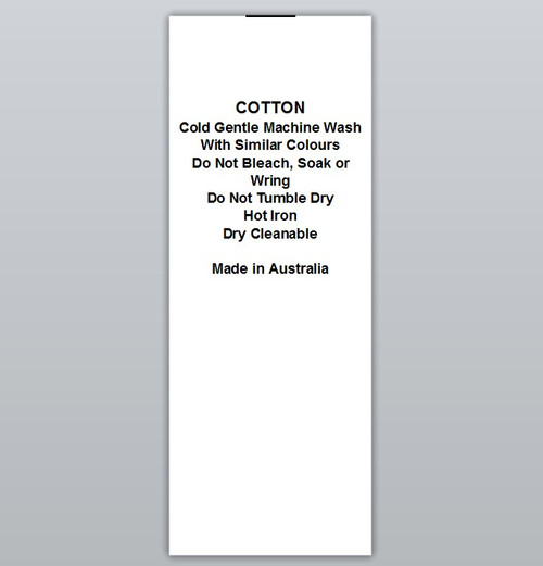 Cotton Cold wash Hot iron Clothing Labels by Ted + Toot labels