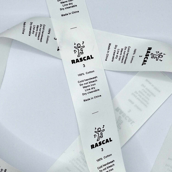 Logo size and care labels by Ted and Toot labels
