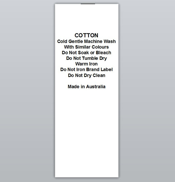 Cotton Do not iron brand label Clothing Labels by Ted + Toot labels