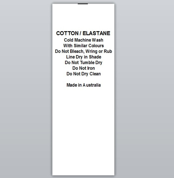 Cotton / Elastane Clothing Labels by Ted + Toot labels