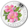 2011 $20 COLOURED SILVER COIN - WILD ROSE