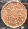 2004 CANADIAN ONE CENT ICCS MS - 65 (RED)