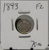 1893 5-CENT SILVER - F2 - UNGRADED - AS PICTURED