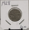 1928 CANADIAN FIVE-CENT - UNGRADED - AS PICTURED