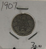 1907 CIRCULATION 25- CENT COIN - UNGRADED - AS PICTURED