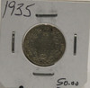 1935 CIRCULATION 25- CENT COIN - UNGRADED - AS PICTURED