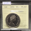 1974 CIRCULATION $1 COIN - NICKEL - CAMEO - PL-67