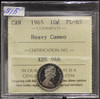 1965 CIRCULATION 10-CENT COIN - HEAVY CAMEO - PL-65