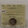 1959 CIRCULATION 10-CENT COIN - PL65