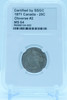 1871 25 CENT CANADA OBVERSE #2 – MS 64 - GRADED