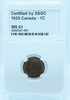 1935 1 CENT CANADA – MS 61 – GRADED (347-001)