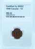 1946 1 CENT CANADA – MS 65 – GRADED (348-010)