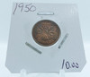 1950 CIRCULATION CANADIAN 1-CENT