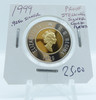 1999 CIRCULATION CANADIAN TOONIE .9250 PROOF STERLING SILVER GOLD-PLATED