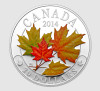 2014 $20 FINE SILVER 3 COIN SET MAJESTIC MAPLE LEAVES  (NO SLEEVE, TONED)