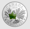 2014 $20 FINE SILVER 3 COIN SET MAJESTIC MAPLE LEAVES  (NO SLEEVE, TONED)