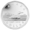 2011 $1 THE LOONIE TURNS 25 SPECIAL EDITION SILVER PLATED DOUBLE-DATED LOONIE