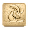 (SALE)  2010 $3 SQUARE SHAPED GOLD PLATED SILVER COIN - POLAR BEAR WILD LIFE CONSERVATION (NO SLEEVE)