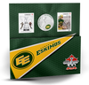 2012 25c THE EDMONTON ESKIMOS COLOURED COIN AND STAMP SET