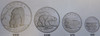 1990 PLATINUM 4-COIN SET - POLAR BEAR