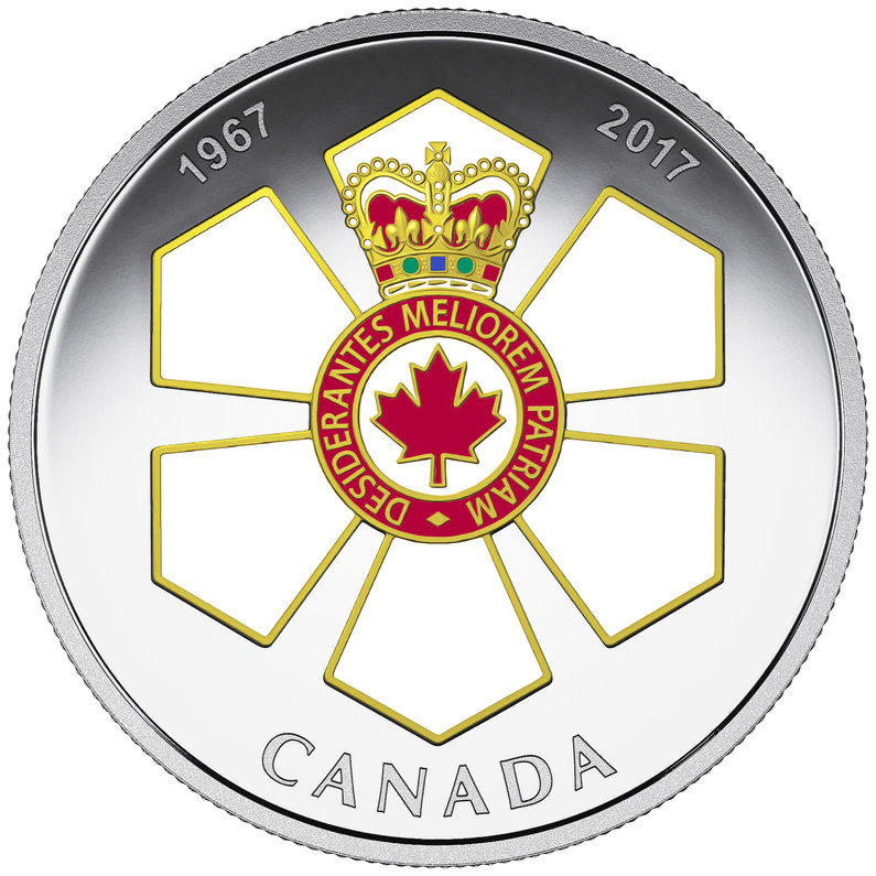 New Coin! CANADIAN HONOURS: 50TH ANNIVERSARY OF THE ORDER OF CANADA