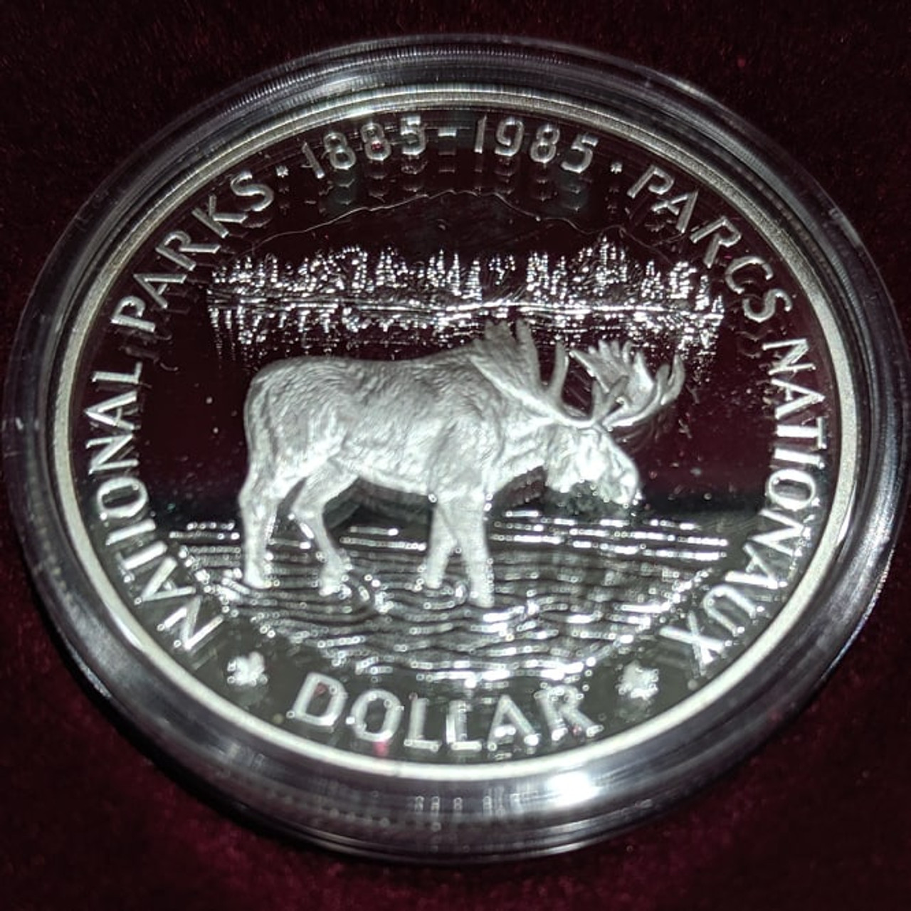 1985 PROOF COMMEMORATIVE SILVER DOLLAR - NATIONAL PARKS CENTENNIAL - West  Edmonton Coin u0026 Stamp