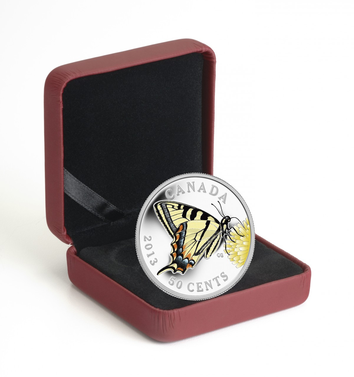 2013 50-CENT SILVER PLATED COIN - BUTTERFLIES OF CANADA: CANADIAN