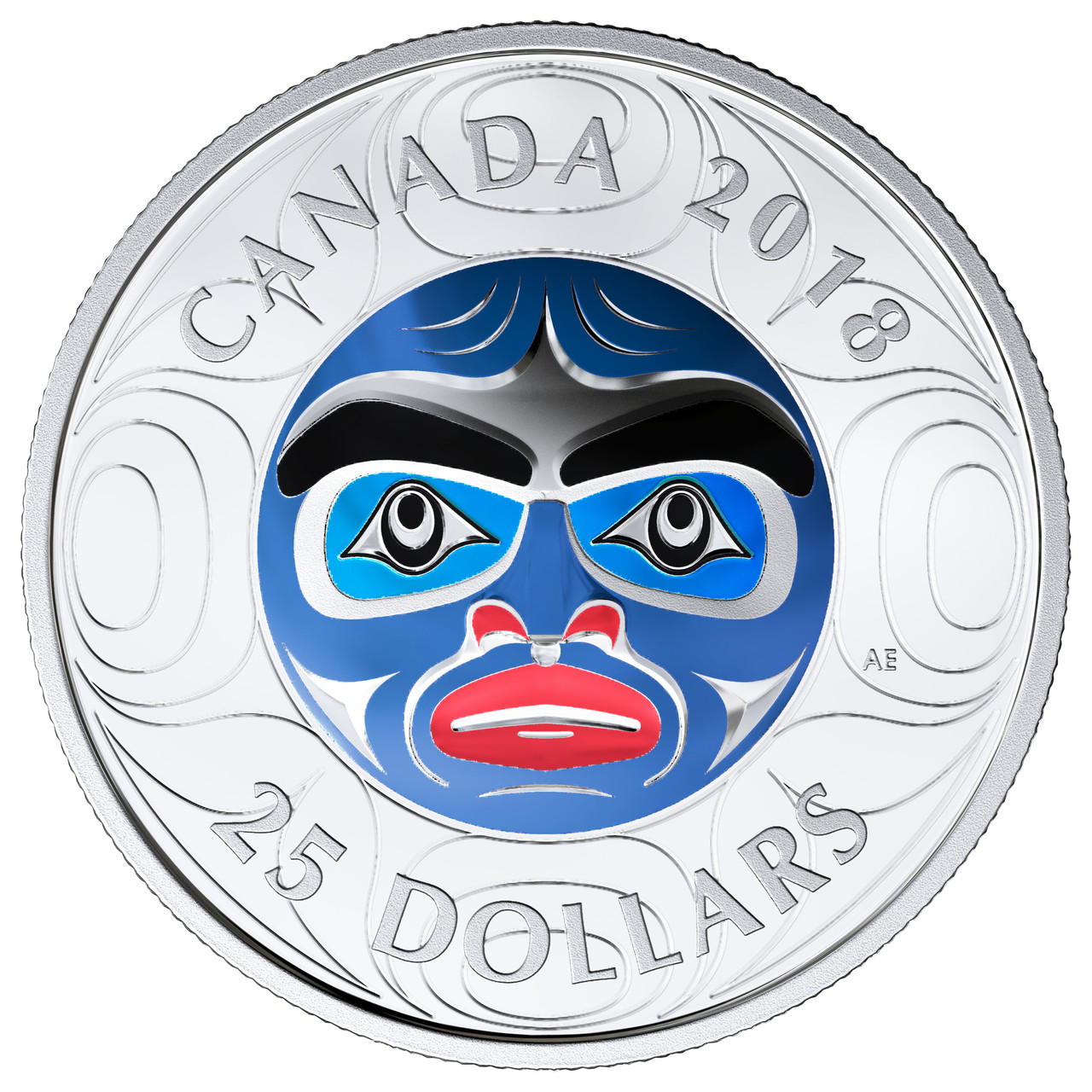 Canada 2013 Native American Grandmother Moon Mask $25 Pure Silver High Relief
