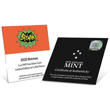 toru　2021　ニウエ　バットマン　1966　　銀貨 BATMAN™ '66 - BATMAN 1oz Silver Coin - West Edmonton Coin & Stamp