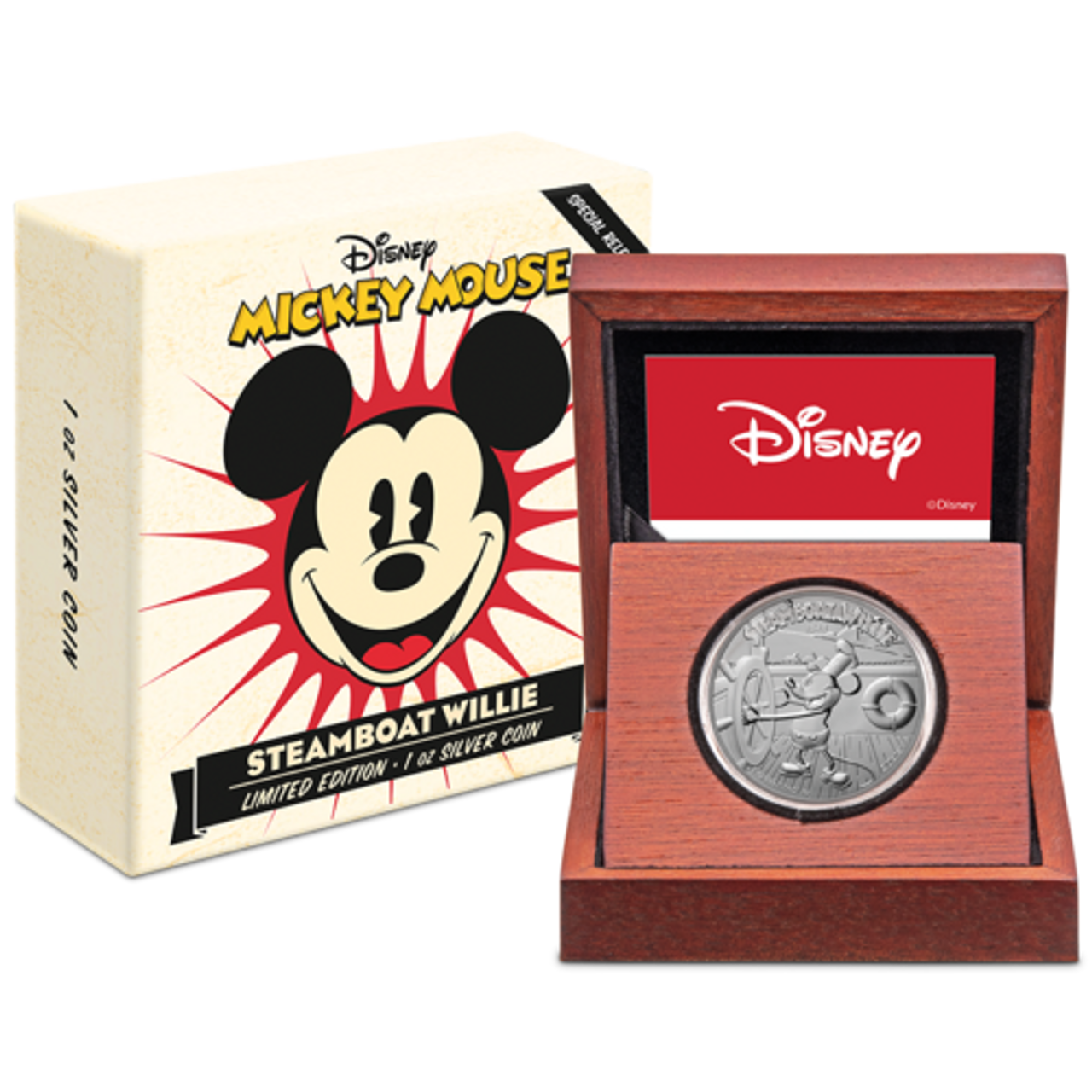 Disney – Steamboat Willie 1oz Silver Coin - West Edmonton Coin & Stamp