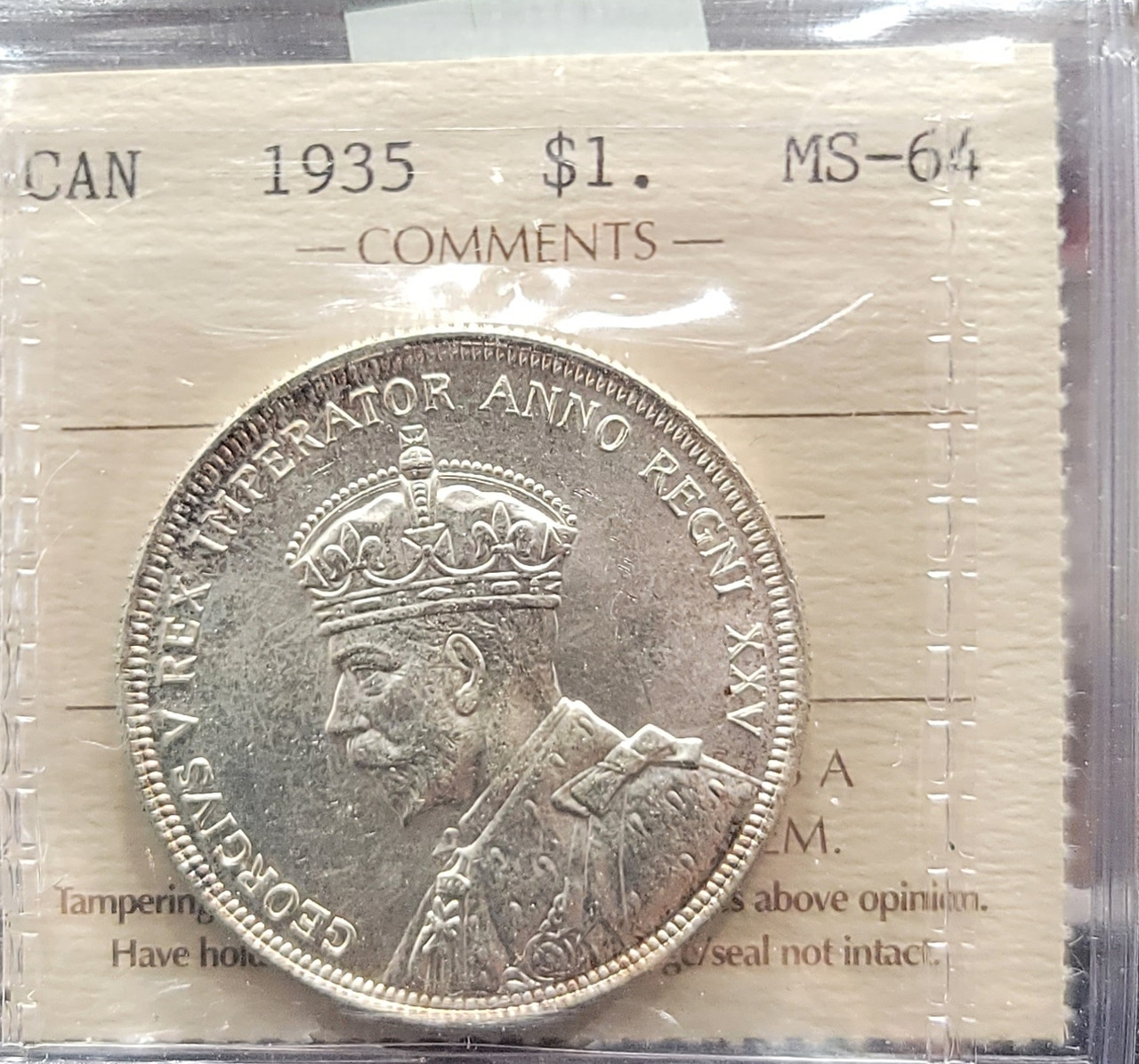 1935 CANADA CIRCULATION SILVER DOLLAR MS-64 - West Edmonton Coin