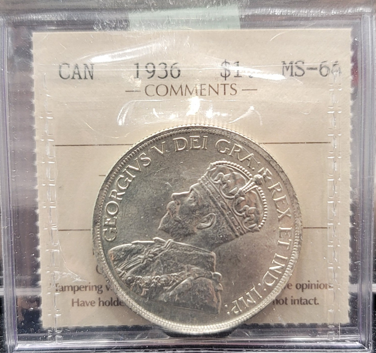1936 CANADA CIRCULATION SILVER DOLLAR MS-64 - West Edmonton Coin